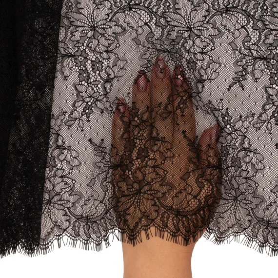 Кружево реснички черные (23*270 см)