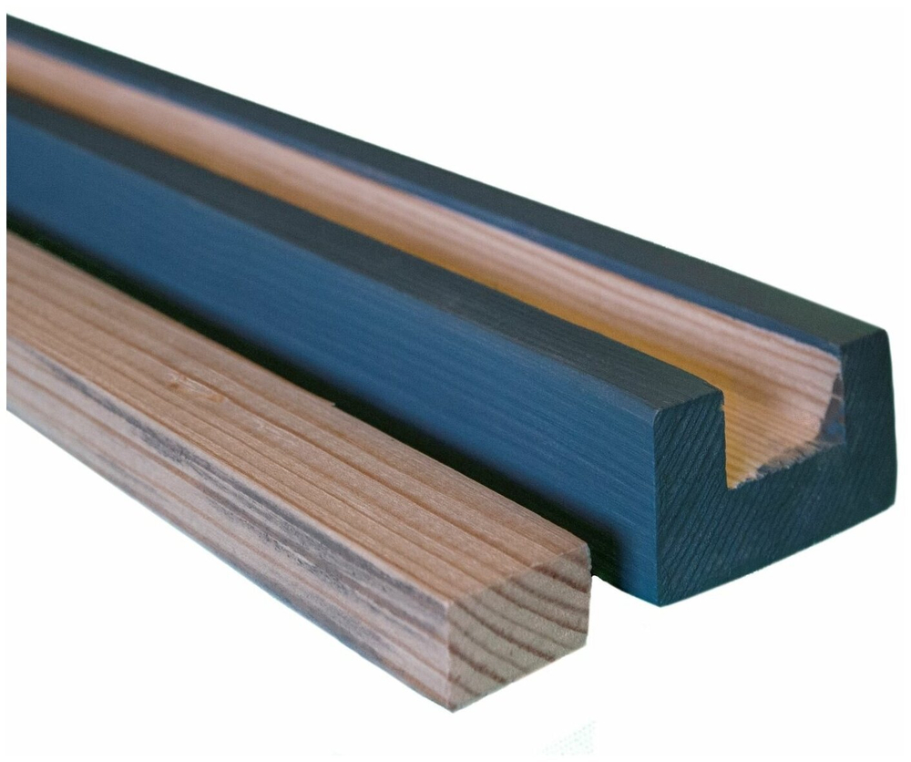 Потолочно-стеновые рейки с подсветкой из Дуба 50х40мм