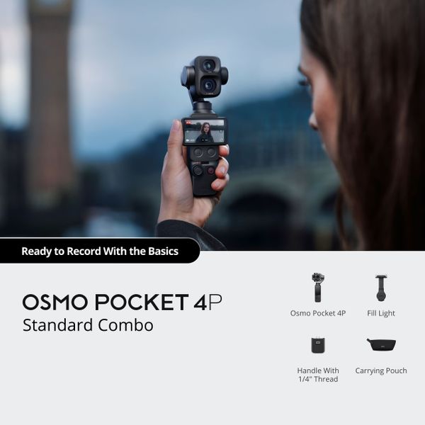 Экшн-камера DJI Osmo Pocket 4P Темно-серый | Black