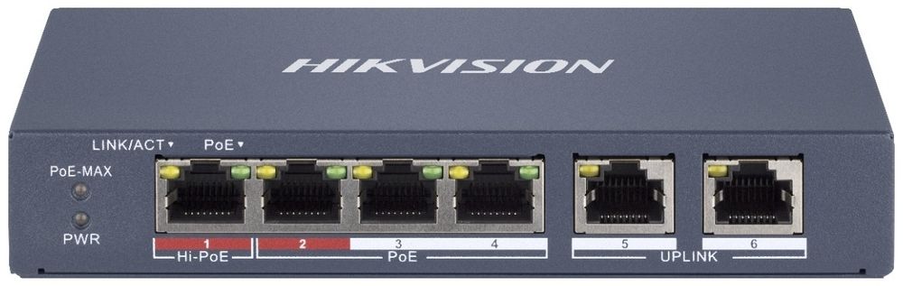 Коммутатор Hikvision DS-3E1106HP-EI