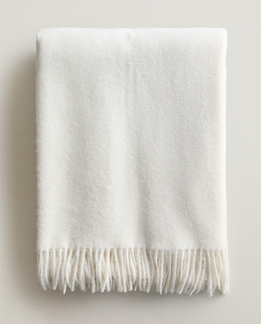 Zara Home плед из хлопка, экрю, 130x170 см