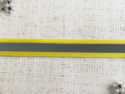 Лента-стропа светоотражающая, ш. 2 см, жёлтый