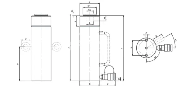Домкрат многофункциональный Holmatro HGC 15 S 2.5 с пружинным возвратом