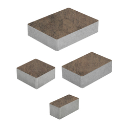 Тротуарная плитка МЮНХЕН - Листопад гладкий Шелковица, комплект из 4 видов плит