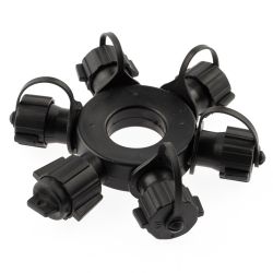 Разветвитель ЭРА ERAPS-OR для гирлянд IP65 круговой 6 гнезд черный | Профессиональное праздничное и новогоднее освещение