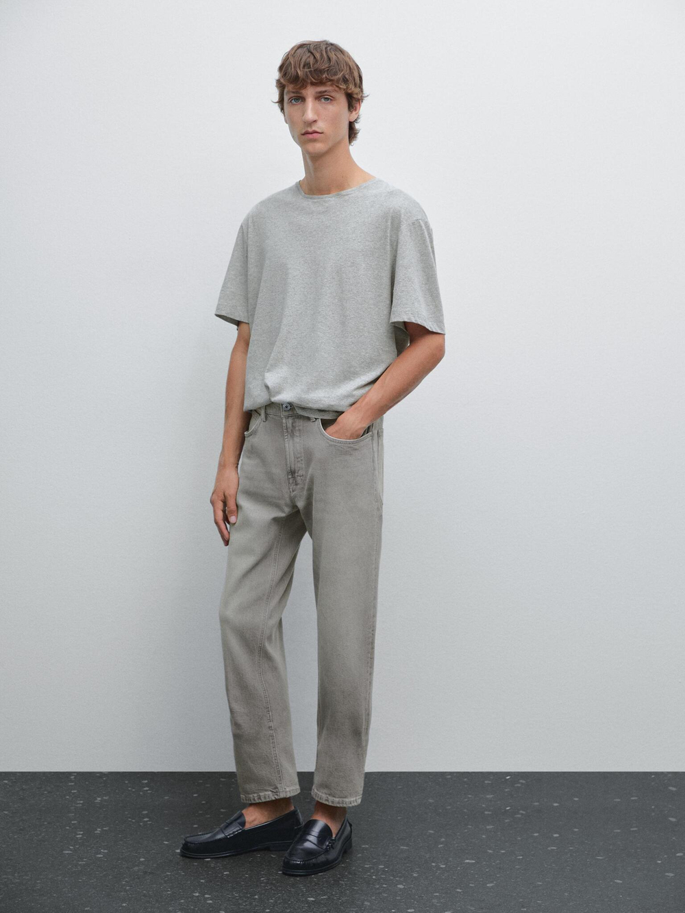 Massimo Dutti Зауженные джинсы, серый