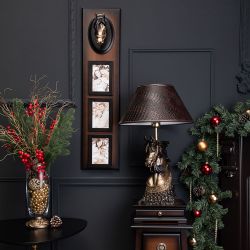 Настольная лампа с бюро Лошадь императора Бронза с абажуром 38 Mally