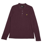 Темно-бордовое лонгслив-поло Lyle & Scott, L slim