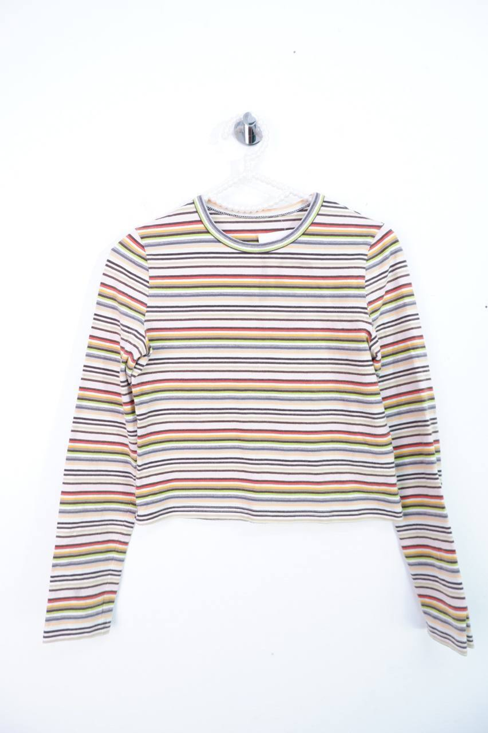 Лонг в разноцветную полоску, визуально на 42 размер