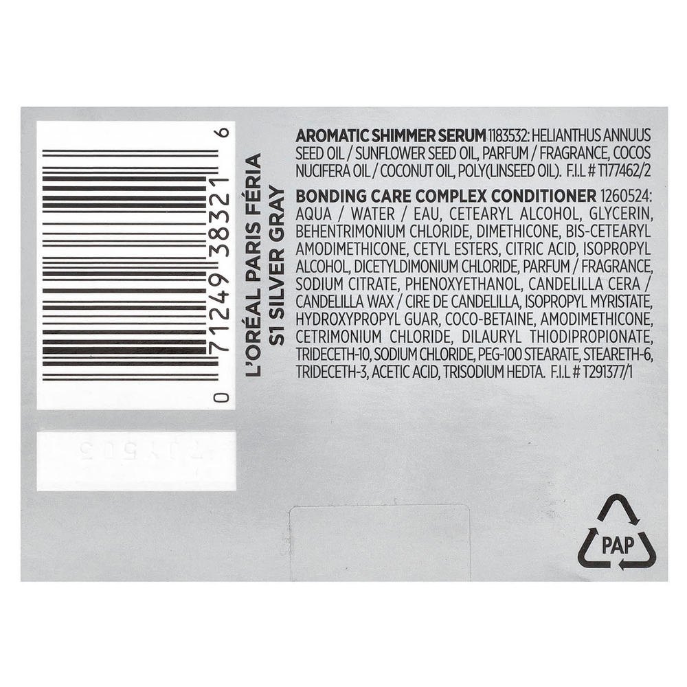 L'Oréal, Feria, многогранный мерцающий оттенок, S1, дымчатое серебро, для 1 применения