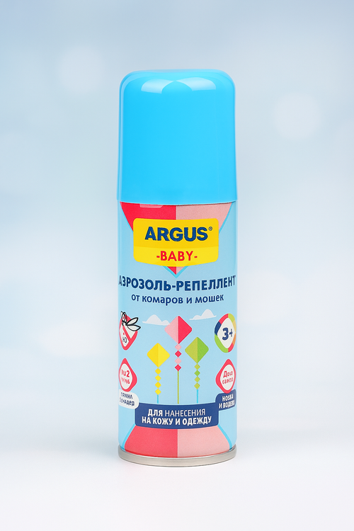 Аэрозоль репеллент Аргус беби от комаров и мошек 3+ 100мл