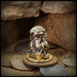 Темлячная бусина "Дед Хабар" для ножей , латунь