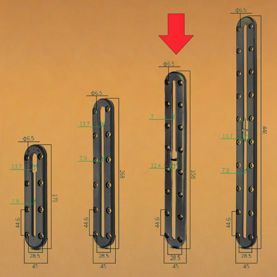 Планка Т-паз салазки 358мм (VIN-TYQ-003-DG2)