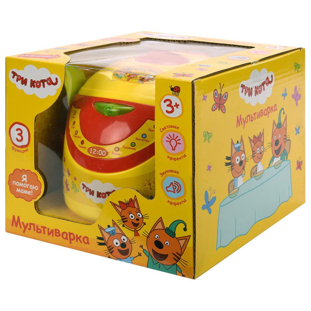 Мультиварка Три кота на бат. свет/звук коробка B1327998-R (Играем Вместе)
