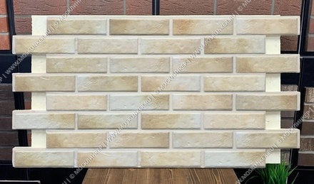 Клинкерная фасадная термопанель, плитка BestPoint Retro Brick Salt, ППУ (пенополиуретан), 1028x616 толщина 65 мм