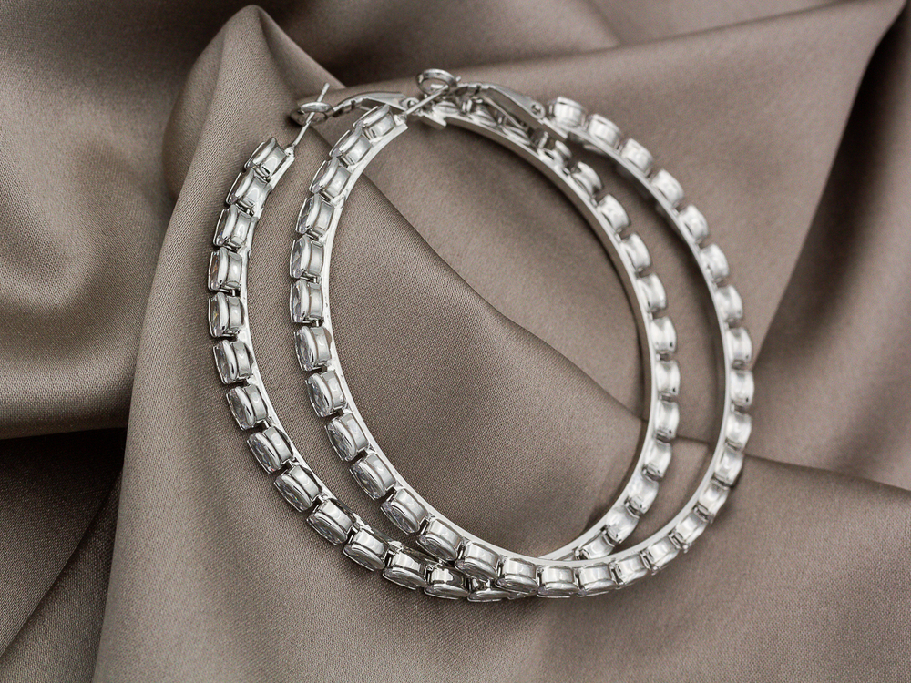 Серьги-Кольца "Капельки" 46мм