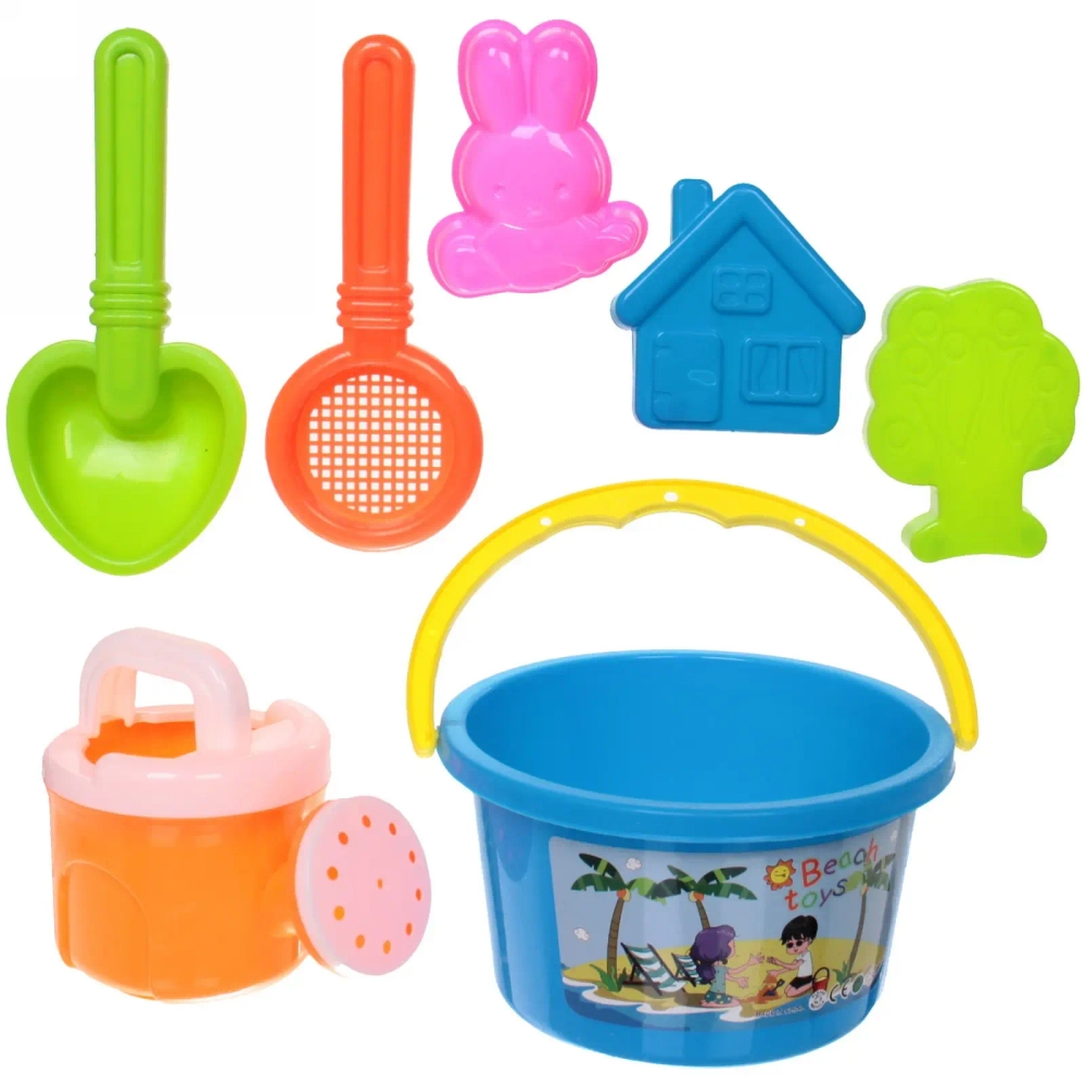 Набор для игры в песочнице «Летние игры», 17*15,5 см, 7 предметов, микс