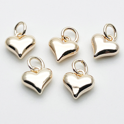 Подвеска Сердце, цвет золото, размер 8*8 мм, цена за 1 шт