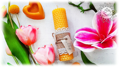 Свеча из вощины "Мёд"