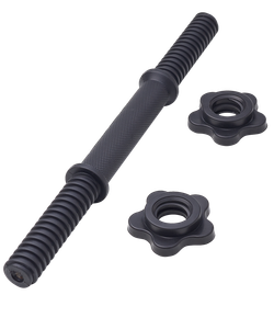 Гриф гантельный BB-106 d=25 мм, пластиковый, с пластиковыми замками, 35 см