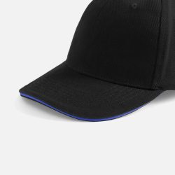 Бейсболка Buffalo, черная с ярко-синим