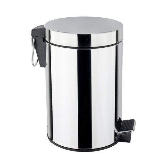 Ведро для мусора 5 л. хромированное с педалью Besser BS 0201