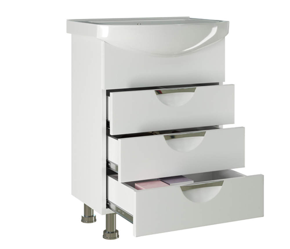 Тумба д/ванной "ЭТЬЕН-60" под раковину Элеганс-60 (Rosa) (ПВХ)