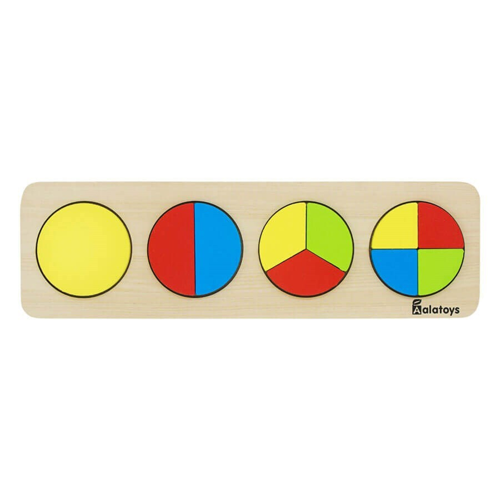 Пазл "Дроби-круги", развивающая игрушка для детей, обучающая игра из дерева