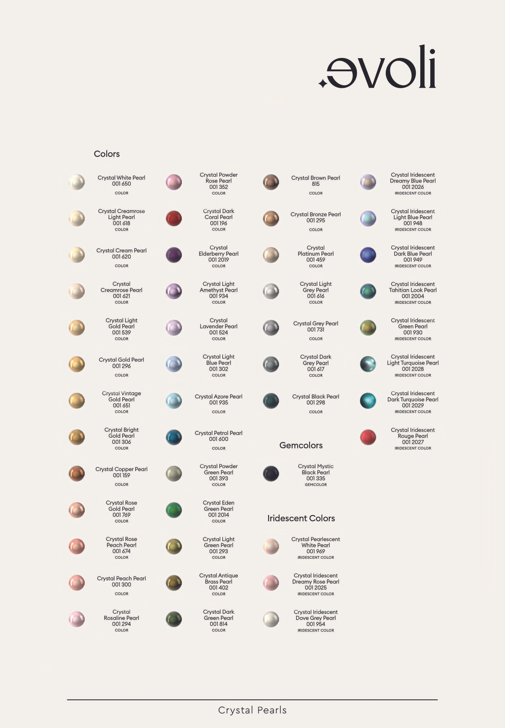 evoli 5810 Crystal Iridescent Tahitian Look Pearl