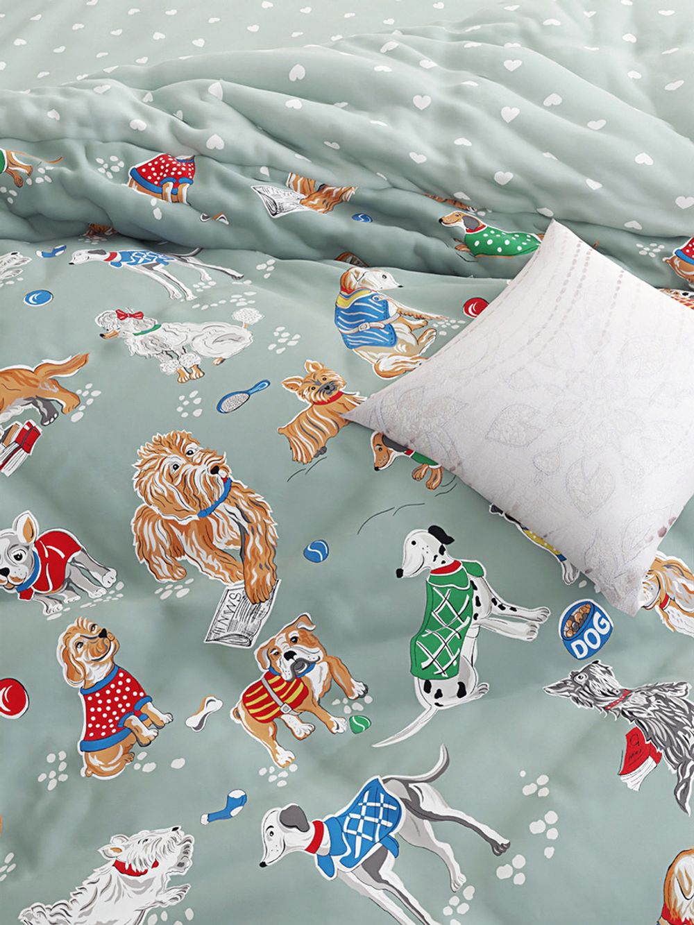 Пододеяльник Milky Garden "Dogs on blue/Николь" 1,5-сп 145х215 см