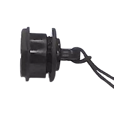 Клапан сливной с резьбой Чёрный (толщина транца 17-28 мм, отверстие 43 мм)