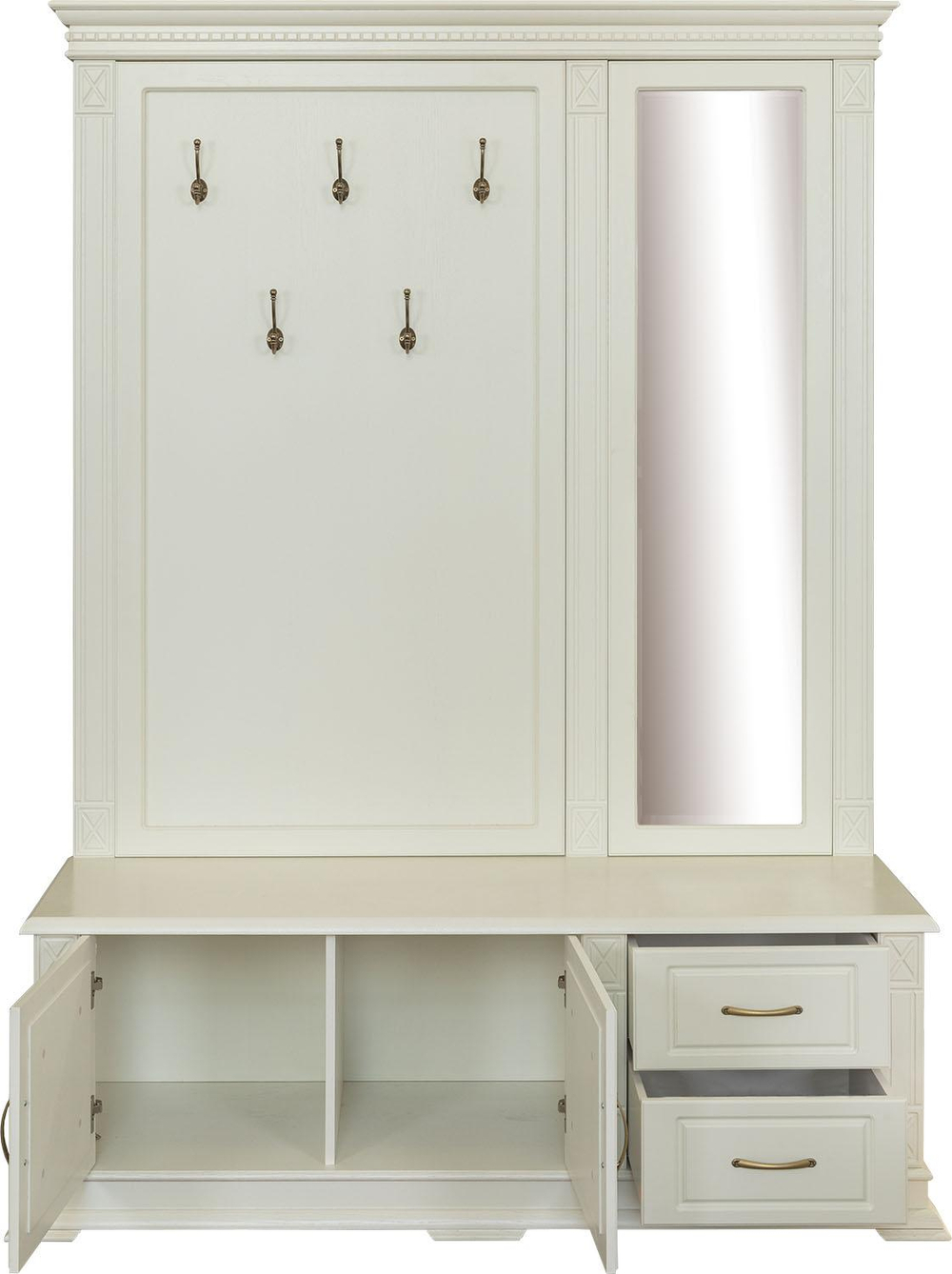 Тумба с вешалкой и зеркалом «Верди Классик» П3.0487.3.04