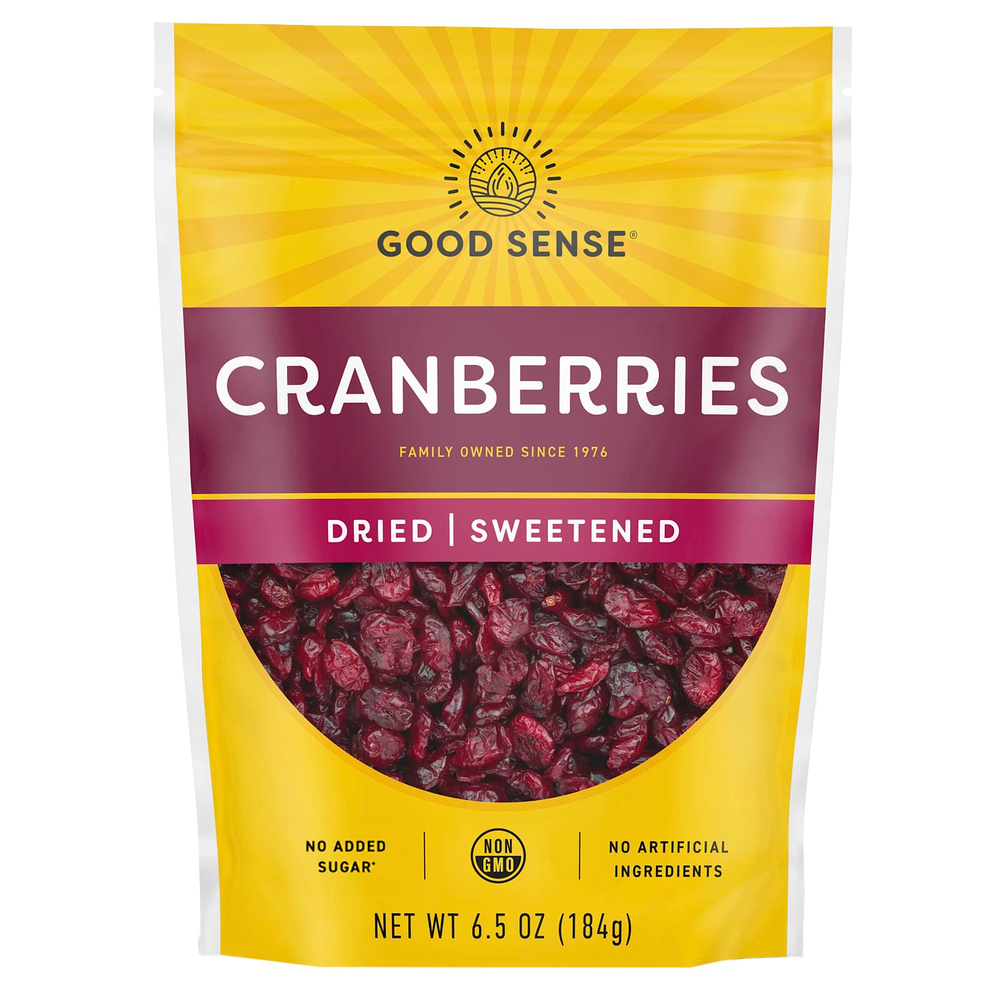 Good Sense, клюква, сушеная и подслащенная, 184 г (6,5 унции)