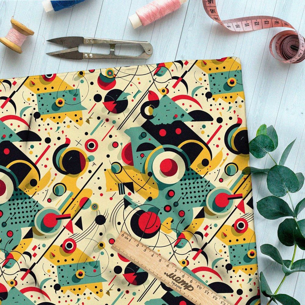 Ткань штапель мысли Кандинского