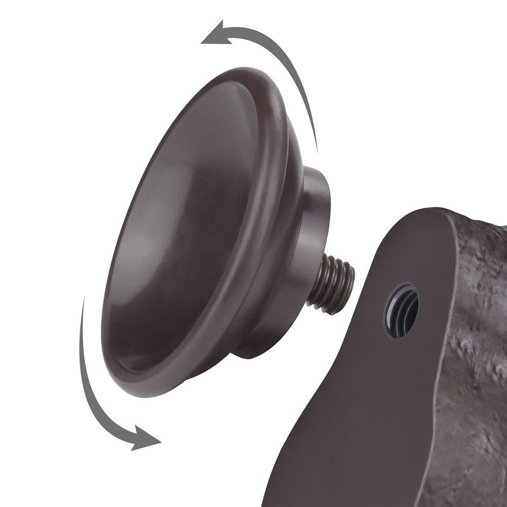 Коричневый фаллоимитатор-реалистик 7.5 Sliding Skin Dual Layer Dong - 19,5 см. (Цвет: коричневый)