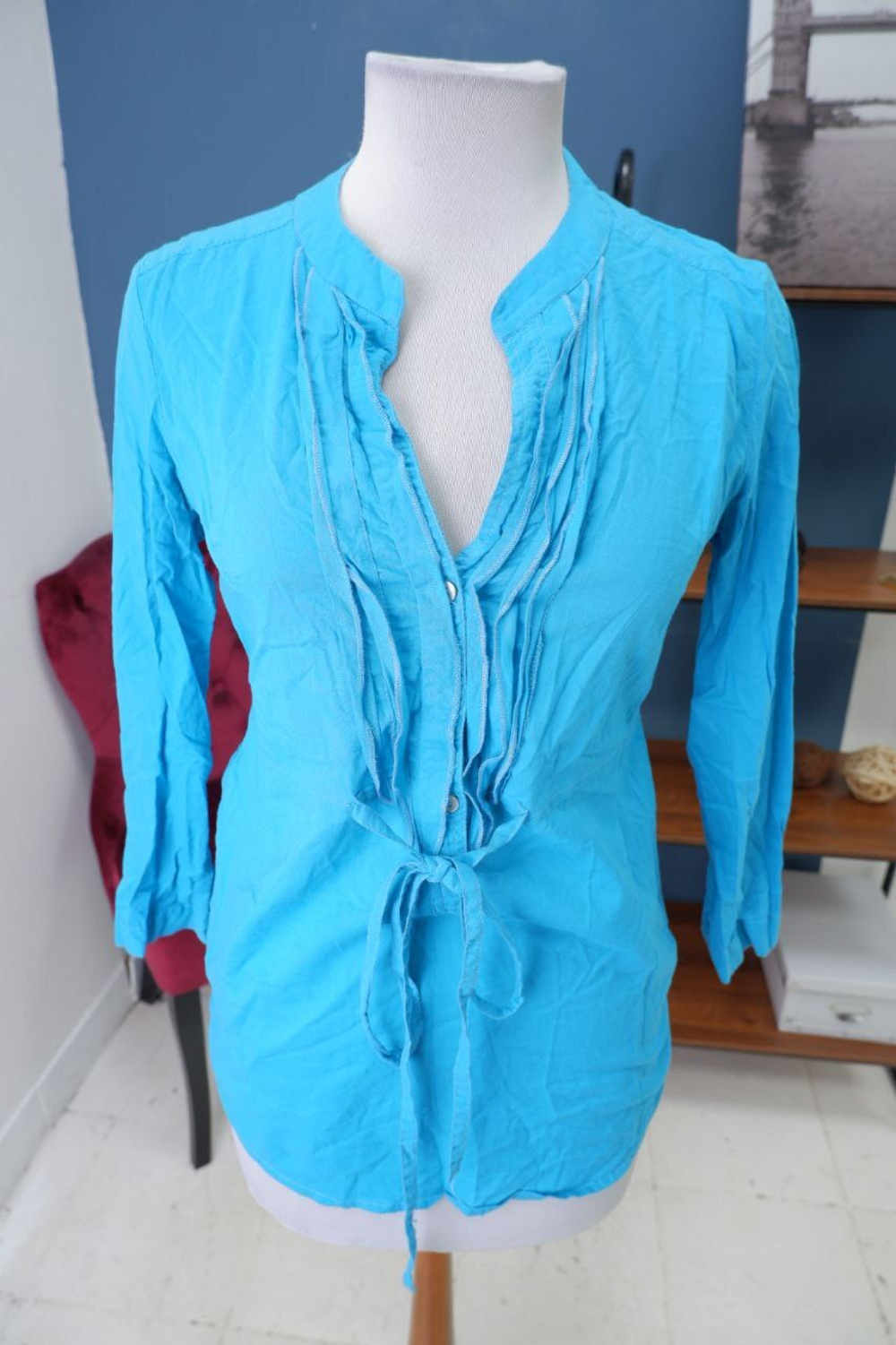 Блузка LTB бирюзовая 42 размер