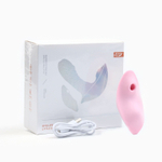 Розовый клиторальный вибратор в трусики с вакуум-волновой стимуляцией