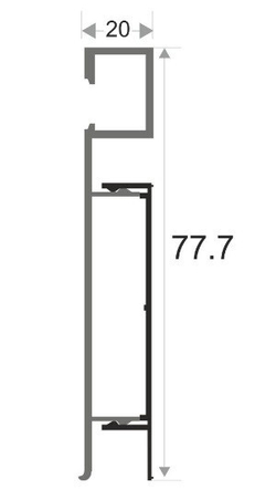Крепление для светодиодного плинтуса ПЛС-80
