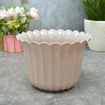 Горшок цветочный "Виола" 1л d156мм h110мм, темно-кремовый