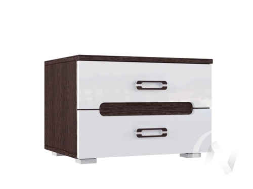 Тумбы Спальня Ким (венге/белый глянец холодный)