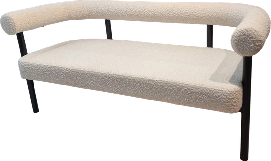 Диван BIGGI, букле белый, опоры черные