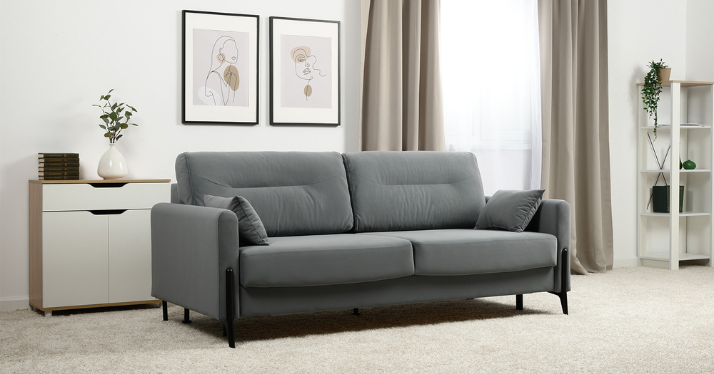 Барселона диван-кровать (СЕРО-ГОЛУБОЙ)