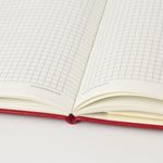 Блокнот в клетку с резинкой А5 (148x218 мм), 80 л., под кожу красный BRAUBERG "Metropolis Special", 111575