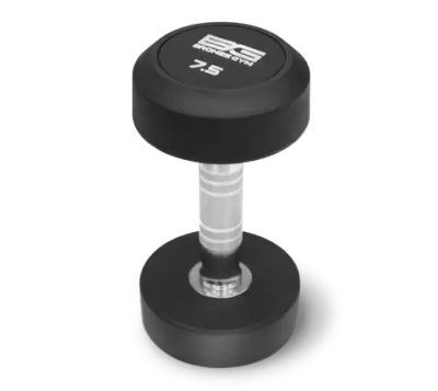 Набор обрезиненных гантелей BRONZE GYM, 2.5-25 кг - 10 пар, шаг 2,5 кг