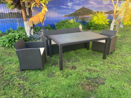 Комплект мебели под искусственный ротанг для отдыха Калифорния «California Maxi Triple Set» арт.77787/77770/536 КД