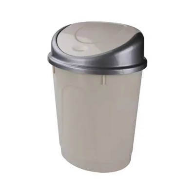 Контейнер для мусора 8л (овальный) (слоновая кость) (комплект 5 шт)