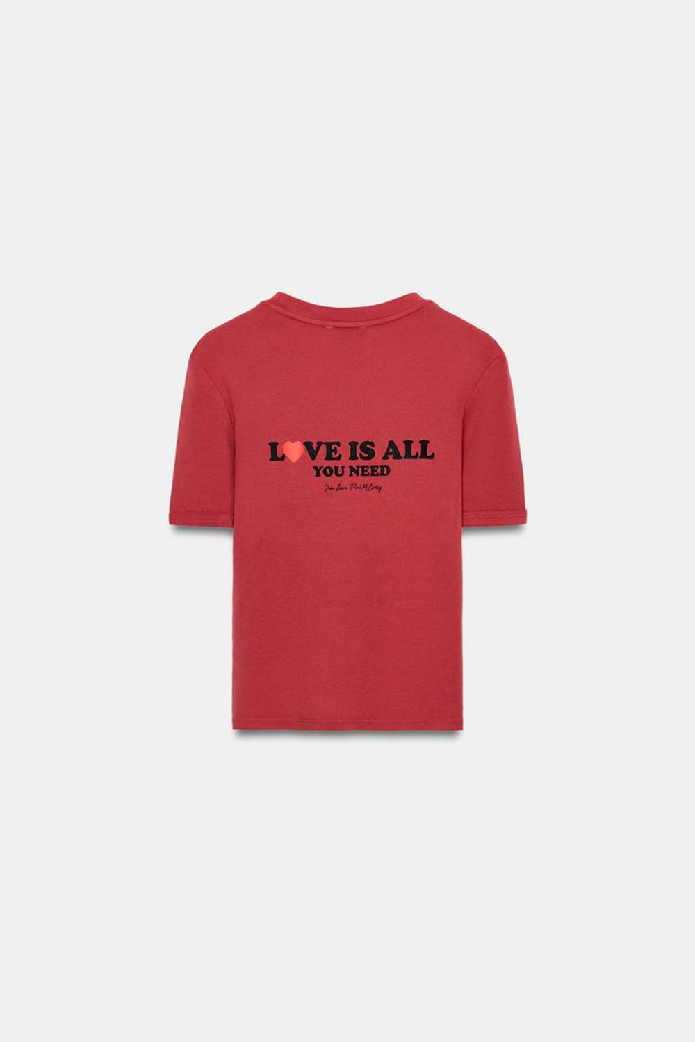 ZARA ФУТБОЛКА С НАДПИСЬЮ, КРАСНЫЙ