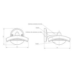 Садово-парковый светильник ЭРА ДБУ 07-8-004 Дели 4 черный 4 гранный настенный IP44 светодиодный 8Вт 6500K