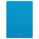 Тетрадь 60 л. в точку обложка кожзам под рогожку, сшивка, B5 (179х250мм), ГОЛУБОЙ, BRAUBERG BRIGHT, 403849