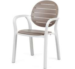 Стул пластиковый Palma, белый, тортора